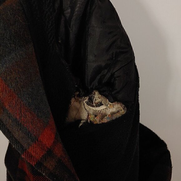 VTG Campus Men's 50s 60s Plaid Wool Sherpa Jacket size 38 - Picture 4 of 6